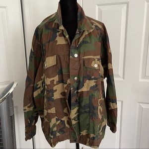 Camo Jacket With Distressing